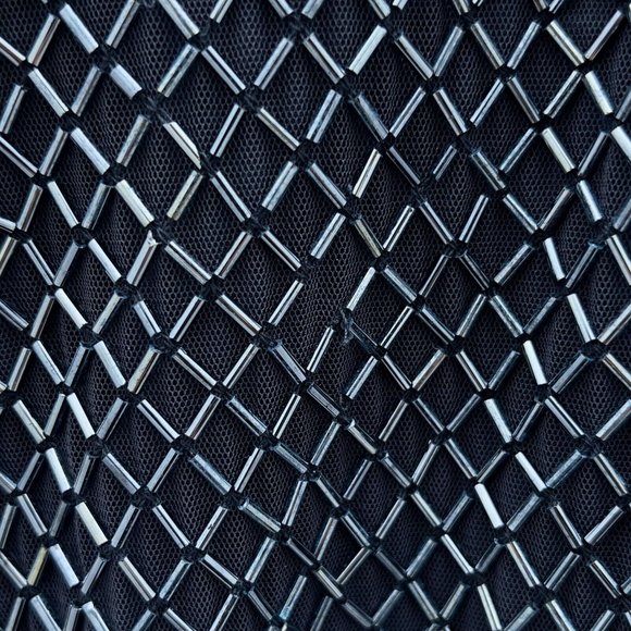 Mac Duggal Midnight Short Sleeve Beaded Evening Dress Sz 18 New NWD 93678 - 0196 - Picture 7 of 14